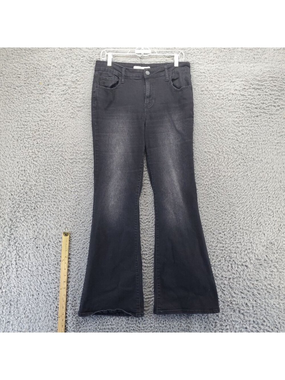 Cato Jeans Womens Size 10 Black Flare Stretch Denim *Read*